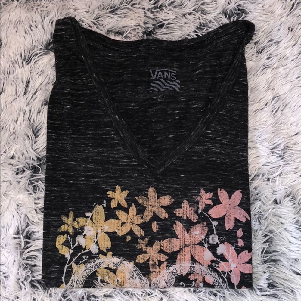 VANS faded black graphic tee 💀